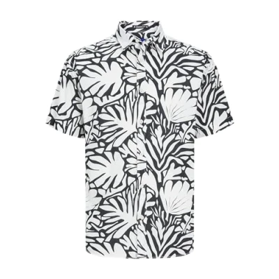 Immagine di JACK&amp;JONES PLUS Jorjoshua Aruba Shirt SS Pls Camicia a Maniche Corte, Cloud Dancer/AOP: Astratto, XXXXXXL Uomo