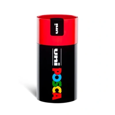 Immagine di Posca Uniposca Set Completo con 18 Pennarelli Acrilici Assortiti, Punta Media 2,5 mm Colori per Bambini e Artisti Uni Validi come Tessuti, Legno Altro, in Box Regalo Rosso