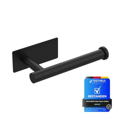 Immagine di Ibergrif MK34052B Portarotolo da Bagno Autoadesivo, Supporto per Appendere, Acciaio Inossidabile