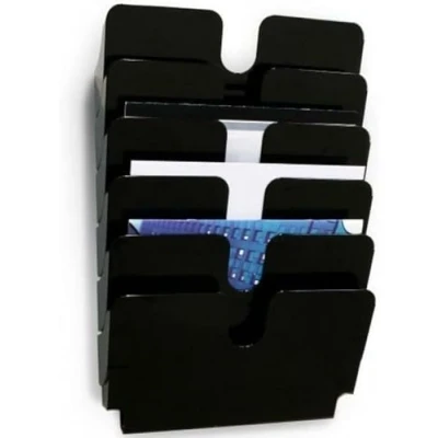 Immagine di Durable FLEXIPLUS 6 A4 QUER 1700014061 Porta depliant Nero, Trasparente DIN orizzontale Numero scomparti 1 pz. (L x A P) 340 520 100 mm