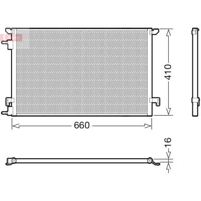 Immagine di DENSO DCN20045 Condensatore senza essiccatore FIAT: Croma II Station Wagon, OPEL: Vectra C Sedan, Signum CC