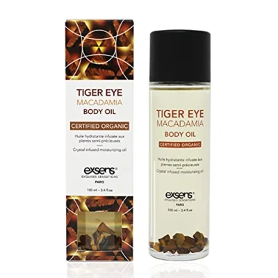 Immagine di Exsens Olio da massaggio biologico Occhio di tigre Macadamia Transparent 100 ml