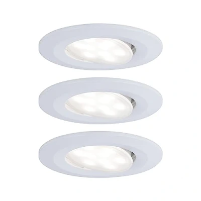 Immagine di Paulmann Calla Lampada a LED da incasso per bagno Kit 3 18 W IP65 Bianco opaco