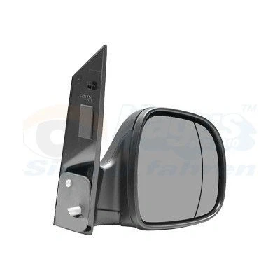 Immagine di specchio retrovisore esterno Van Wezel 3080802 Dx nero ruvido completo, asferico, per a regolazione manuale