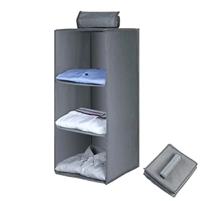 Immagine di AiQInu Organizer Armadio da Appendere, Portatutto Appendere con 3 Scomparti, Organizzatore Armadio, Lavabile Pieghevole Salvaspazio Portaoggetti