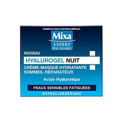Immagine di Mixa Expert Pelle Sensibile Hyalurogel notte Crema maschera idratante sonno riparatore 50 ml 1 pezzo