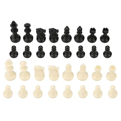Immagine di Zerodis Set Scacchi Internazionale 32 Standard Pezzi degli Chessmen Ricambio Torneo Giocattolo Gioco con Kings Queens Castelli Cavalieri per Bambini Adolescente Adulti