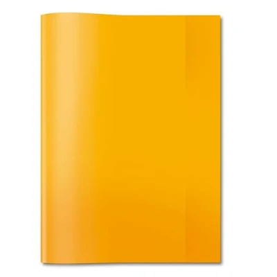 Immagine di HERMA Copertina trasparente per quaderni, formato A4, realizzata in plastica resistente e lavabile, scuola, arancione, 7494