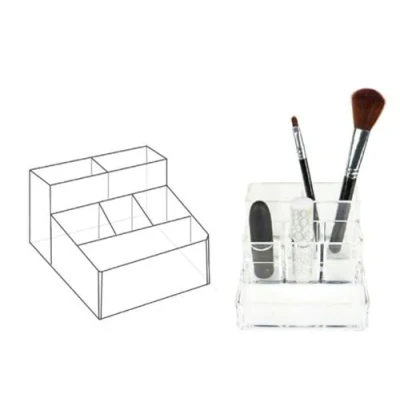 Immagine di GUTEINTE Organizer per Trucchi, Contenitore Organiser Rossetto, Scatola Trasparente Organizzatore Display Holder Espositore Cosmetici (6 Posti)