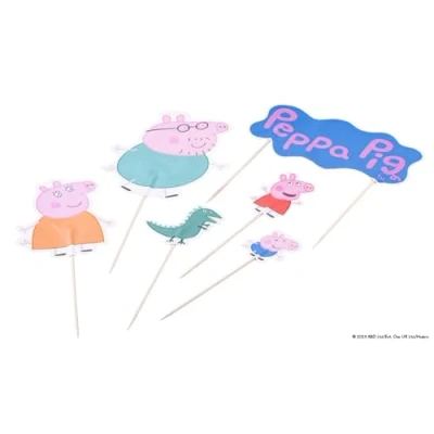 Immagine di Dr. Oetker Peppa Pig Set pratico da 12 pezzi, decorazione per compleanni e occasioni speciali, perfetto cuocere con bambini fan di