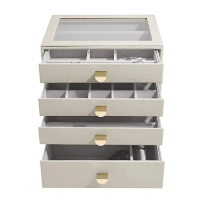 Immagine di Stackers Oatmeal Classic Jewellery Box Set di 4 pezzi (con drawer)