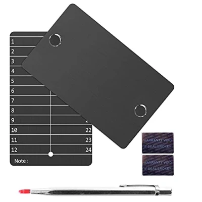 Immagine di Crypto Seed Storage, Bitcoin Wallet, Cold Wallet Backup BIP39 Portafoglio per criptovalute 12 o 24 parole, frasi di recupero e penna incisione, doppio, colore grigio