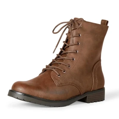 Immagine di Amazon Essentials Anfibi con Lacci Donna, Cognac, 43 EU