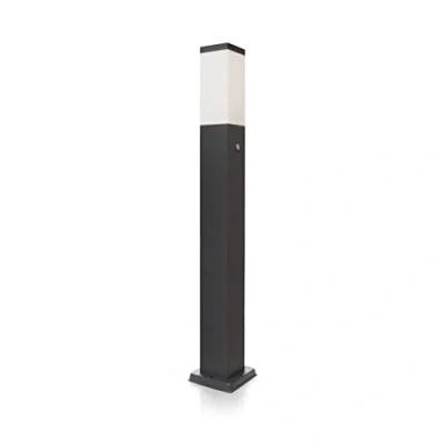 Immagine di LED Universum Luce di percorso, in acciaio inox con verniciatura a polvere (antracite), 2 prese, 80x12,5cm, IP44, presa E27, per l&#039;illuminazione giardini e vialetti (con sensore crepuscolare)
