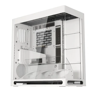 Immagine di HAVN Hs 420 VGPU Dual Chamber ATX Mid Tower PC Case Bianco Kit GPU verticale PCIe 5.0, ventole 11x 140mm e supporto radiatore 3x 420mm, gestione cavi SimpliCable, vetro temperato, Hub ventola PWM