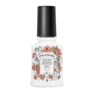 Immagine di Pourri Deodorante spray per bagno Before You Go Poo con ibisco tropicale, intrappola gli odori sotto la superficie dell&#039;acqua, olio essenziale a base vegetale (59