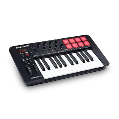 Immagine di M Audio Oxygen 25 MKV Tastiera MIDI Controller USB a Note con Pad Beat, Modalità Smart Chord &amp; Scale, Arpeggiatore e Suite Software Inclusa