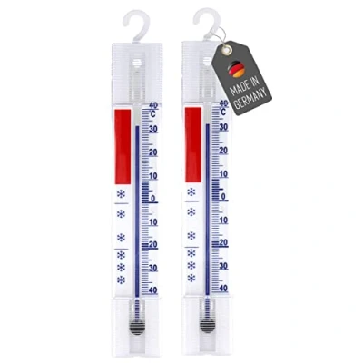 Immagine di Lantelme Set di 2 termometri per frigorifero con ganci da appendere anche frigoriferi come congelatore, bancone e termometro analogico 3292