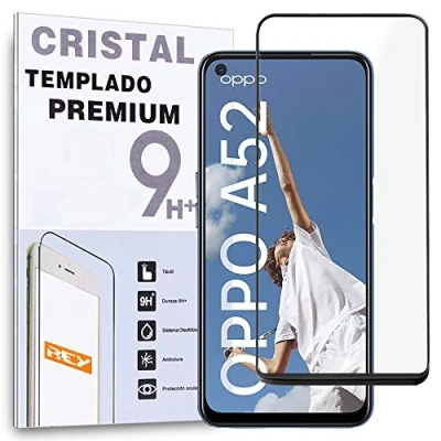 Immagine di REY Pellicola salvaschermo 3D per Oppo A52, Nero, Vetro temperato, Copertura Completa, Protettiva Protezione Schermo, / 4D 5D