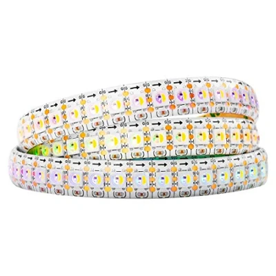 Immagine di BTF LIGHTING SK6812RGBW (WS2812B RGBW) RGB + bianco naturale Individualmente indirizzabile 1m 144 LED/pixel/m Flessibile 4 colori in 1 LED sogna colorato Striscia IP65 impermeabile DC5VPCB