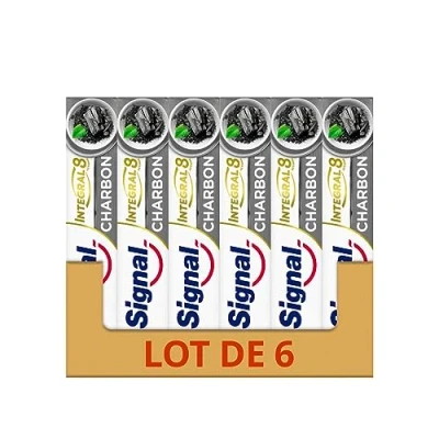 Immagine di Signal Dentifricio Nature Elements Integral 8 Carbone Set di 6 dentifrici da 75 ml