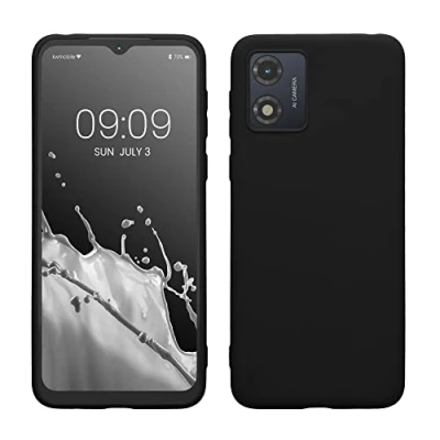 Immagine di kwmobile Custodia Compatibile con Motorola Moto E13 Cover Back Case per Smartphone in Silicone TPU Protezione Gommata nero matt