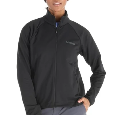 Immagine di Marmot Donna Women&#039;s Leconte Fleece Jacket, Calda giacca in pile, con zip integrale, scaldacorpo traspirante e resistente al vento, impacchettabile, ideale per escursioni sci., Black, XS