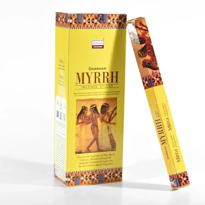 Immagine di Incenso DARSHAN Myrrh (Mirra), 6 confezioni da 20 bastoncini C/U.