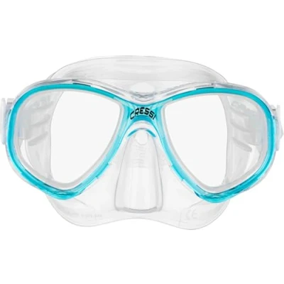 Immagine di Cressi Perla Jr Maschera Snorkeling &amp; Apnea, Trasparente/Acquamarina, Taglia Unica, Junior Unisex