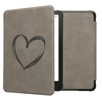Immagine di kwmobile Custodia eReader Compatibile con Amazon Kindle Paperwhite (12. Gen 2024)/Kindle Colorsoft Cover eBook Reader Flip Case Magnetica Pelle PU Cuore