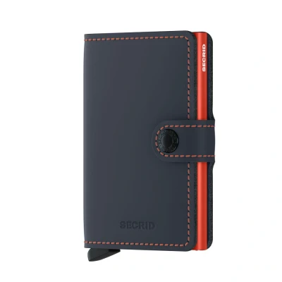 Immagine di Secrid Miniwallet Matte Nightblue &amp; Orange Incisione gratuita