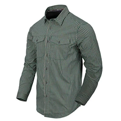 Immagine di Helikon Tex Uomo Covert Concealed Carry Camicia Savage Green Checkered Taglia XL