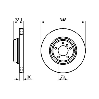 Immagine di BOSCH 0 986 479 265 Disco freno 348 30 5 120 ventilato rivestito ad alto tenore di carbonio BMW: 3 Coupe, Touring, Sedan