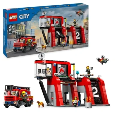 Immagine di LEGO CASERMA DEI POMPIERI E AUTOPOMPA