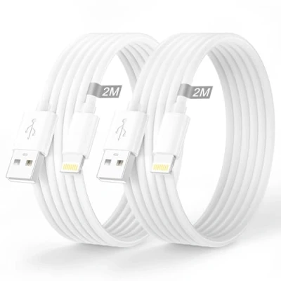 Immagine di Cavo iPhone Originale Apple Certificato MFi, Lightning 2M+2M 2Pack, Cavetto Ricarica Caricatore Filo USB per 14 13 12 11 Pro Max XS XR X 8 7 6 5 SE iPad