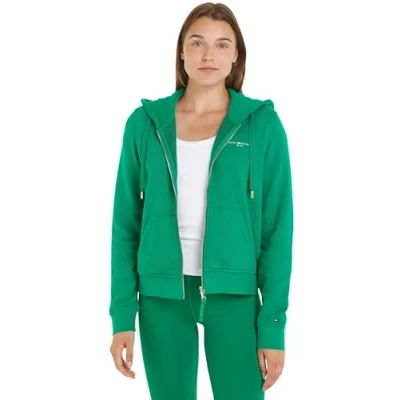 Immagine di Tommy Hilfiger 1985 MINI ZIP Hoodie Felpa con zip, Donna, Taglia: Large, Spring lime