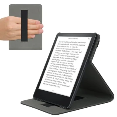 Immagine di kwmobile Custodia verticale compatibile con Amazon Kindle Paperwhite 11. Generation 2021 Cover fascia mano e leggìo Case Reader Flip
