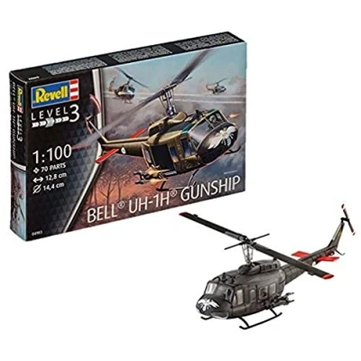 Immagine di Revell GmbH 04983 &quot;Bell UH 1H Gunship Kit di Modello in plastica, Scala 1: 100