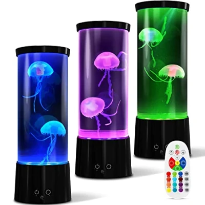 Immagine di AONESY Lampada Meduse Acquario, Medusa Lave 17 Colori,Lampada con in Movimento per Regali,Decorazione d&#039;Atmosfera