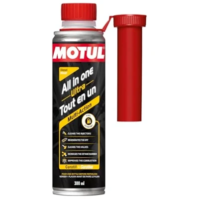 Immagine di Motul Additivo Diesel all in One Detergente Curativo Multi Azione Riduzione dei Consumi e delle Emissioni Ideale Prima della Revisione Ultra 300 ml
