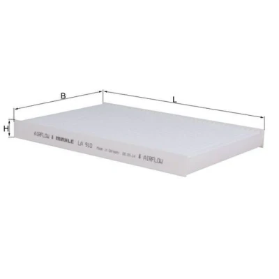 Immagine di MAHLE ORIGINAL LA 910 Filtro abitacolo particellare, per climatizzatore verticale 220,0 150 20,0 MERCEDES BENZ: AROCS