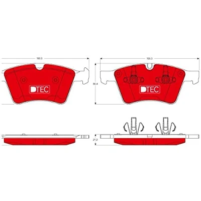 Immagine di TRW DTEC COTEC Kit pastiglie freno Predisposto per contatto segnalazione usura GDB1797DTE MERCEDES BENZ: Classe ML, GL, R