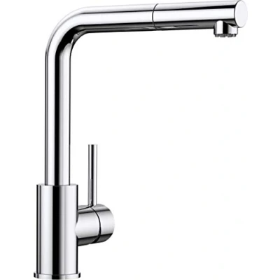 Immagine di BLANCO Mila S 521466 Rubinetto miscelatore da cucina, finitura cromata, regolatore di bassa pressione