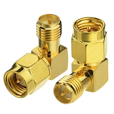 Immagine di Eightwood Adattatore SMA ad angolo retto Femmina a Maschio WiFi antenna Adattatores 2pz per scheda Schede PCI Wireless Router Bluetooth ZigBee