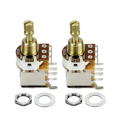 Immagine di FLEOR Potenziometro Push per Chitarra A250K Audio Taper Copper Short Split Shaft Elettrica Parte Basso, Confezione da 2