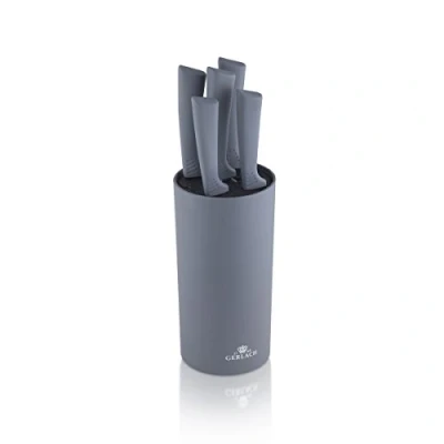 Immagine di Gerlach G02 0994M ZENK 05PU S5S1 01 Set di coltelli da cucina in blocco Smart Grey 01, acciaio INOX
