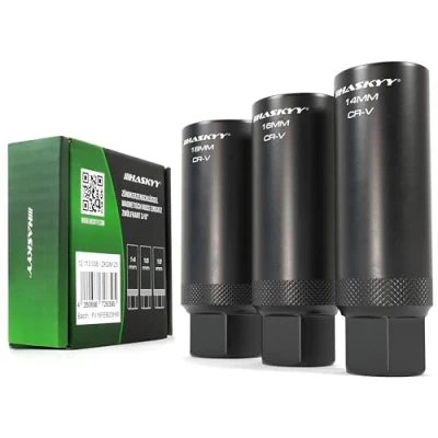 Immagine di HASKYY chiave per candela di accensione, a candela, set magnetico, duodici, 3/8&quot;, 14, 16, 18 mm, 3 pezzi