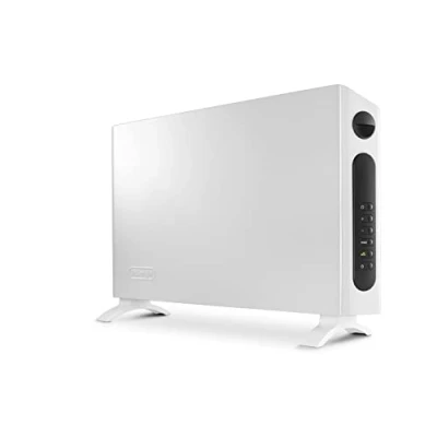 Immagine di De&#039;Longhi HSX Slim Style HSX4320E Termoventilatore con 3 livelli di calore per riscaldamento rapido, termostato digitale regolazione della temperatura, timer da 24 h, maniglie, funzione