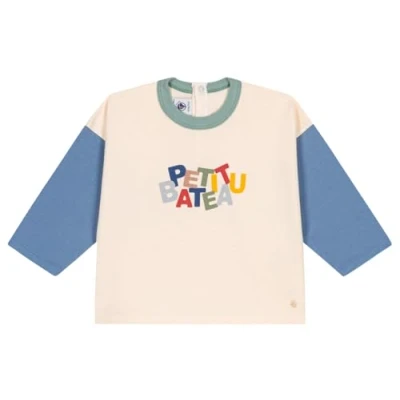 Immagine di Petit Bateau A0BPH Maglietta A Maniche Lunghe Bimbo 0 24 Avalanche/Beach Mesi
