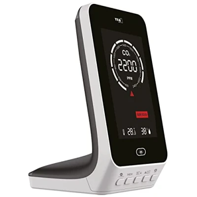 Immagine di TFA Dostmann Misuratore di CO2 AIRCO2NTROL UP, 31.5010.02, qualità dell&#039;aria, sensore NDIR a doppio raggio, funzione allarme per la concentrazione CO2, bianco